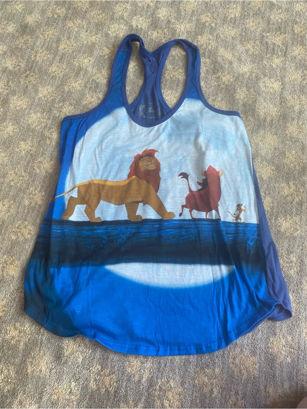 Disney Blue Gradient Lion King Tank Top